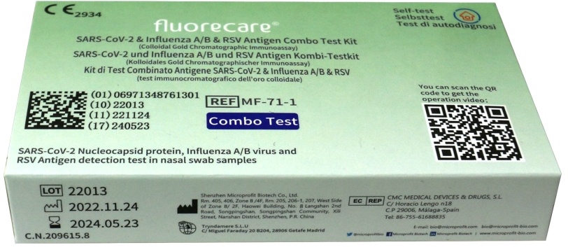 fluorecare® Corona-, Influenza- & RSV-Test