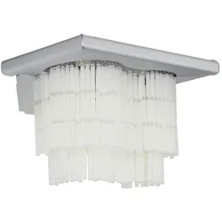 LED Wandlampe dimmbar Flurlampe Wandleuchte Wohnzimmerlampe Glasstäbe satiniert, RGB Farbwechsel  App-Steuerung, Aluminium, 2x 8,5W 806lm warmweiß-kaltweiß, B 40,5 cm