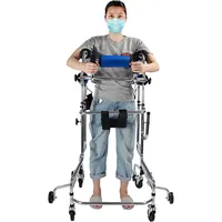 LBLFEBD Gehhilfe für Senioren mit Sitz, Stehgestell für Hemiplegie-Rehabilitation, tragbare Gehhilfe für Erwachsene, medizinische Gehhilfe für Behinderte mit 8 Rädern