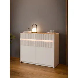 Forte Oak Squere Sideboard 105,3 x 85,9 x 41,5 cm Mauvella Eiche/Sand