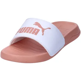 Puma Unisex Popcat 20 Slide Sandal, White-Deeva Peach, - 38