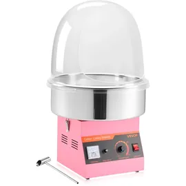 Vevor Elektrische Zuckerwattemaschine 1000 W, Zuckerwattenmacher mit Abdeckung & Edelstahlschüssel & Zuckerlöffel, Ideal für Karneval Geburtstage Familienfeiern, Zuckerwattegerät Rosa