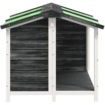 vidaXL Hundehütte Grau 96x87x80,5 cm Massivholz Kiefer