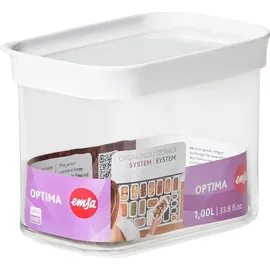 Emsa Vorratsdose Optima 1000 ml Kunststoff Weiß