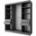 beautysofa Schiebetürenschrank VIVA II 200 x 216 x 61 cm Grau