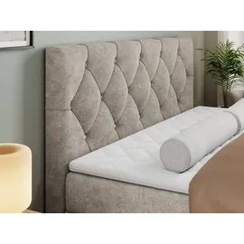 MKS Boxspringbett 140 x 200 cm H3 Beige
