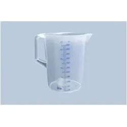 Hünersdorff Messkanne 5.000 ml, PP, 2 Skalen geschlossener Griff, transparent