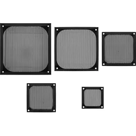 InLine Lüftergitter, Aluminium Filter, 92x92mm, schwarz