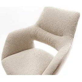 DeLife Barstuhl Yago-Flex Materialmix Mikrofaser Schlamm / Bouclé Schlamm Kufengestell Metall Schwarz Taschenfederkern, Barstühle