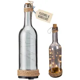 Out of the Blue OOTB Rauchglas-Flasche mit 10 warmweißen LED