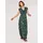 Apricot Maxikleid Blumenmuster Grün L