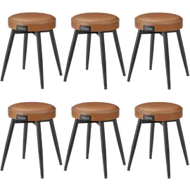VASAGLE Esszimmerstuhl EKHO Kunstleder karamellbraun 2er Set