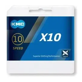 KMC Kette X10 Silber/Schwarz