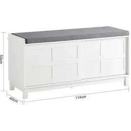 SoBuy FSR86 114 x 53 x 40 cm weiß / weiß