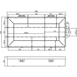 InLine Kleinteilebox 10 Fächer 206x107x33 mm Transparent