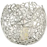 Boltze Windlicht Fidan Aluminium Silber