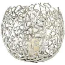 Boltze Windlicht Fidan Aluminium Silber