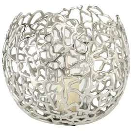 Boltze Windlicht Fidan Aluminium Silber