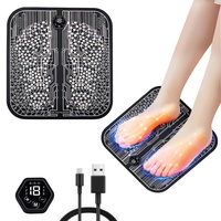 Tulov Fußmassagegerät, EMS Fußmassagegerät mit 6 Modi & 19 einstellbaren Frequenzen, USB Tragbare Foot Massager Intelligente Massagematte zur Durchblutung und Linderung von Muskelschmerzen