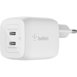 Belkin BoostCharge Pro USB-C-GaN-Ladegerät mit zwei Anschlüssen und PPS (45W) schwarz (WCH011vfWH)
