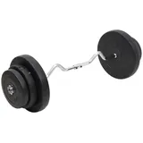 vidaXL Curlstange mit Gewichten 60 kg Schwarz