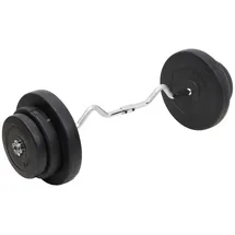 vidaXL Curlstange mit Gewichten 60 kg Schwarz