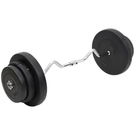 vidaXL Curlstange mit Gewichten 60 kg Schwarz
