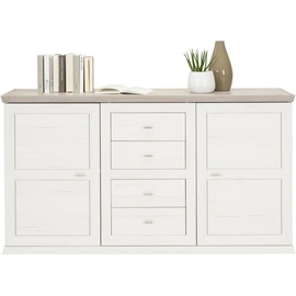 hom'in Hom`in Sideboard Grau, Weiß, - 160x89x43 cm,