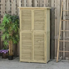 modfu Gartenschrank, Grau Holz, 46.5x160x87 cm, Aufbewahrung & Schutzhüllen