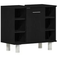 VidaXL Badschrank Schwarz Eiche 60x32x54 cm Holzwerkstoff