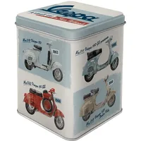 Nostalgic-Art Teedose eckig Vespa Model Chart 7,5 x 9,5 x 7,5 cm 100 g