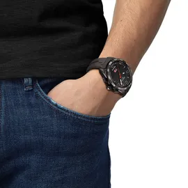 TISSOT T-Touch Connect Solar 47,5 mm Silikonarmband Schwarz T121.420.47.051.03