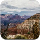 Untersetzer aus Kork – Grand Canyon unter den Wolken Naturlandschaft des Farwest – 1 Stück (95 x 95 mm)