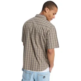 QUIKSILVER Kurzarmhemd kariert Beige XS