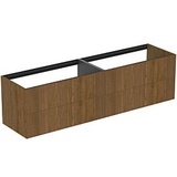 Ideal Standard Conca Waschtisch-Unterschrank T3993Y5 ohne Waschtisch-Platte, 4 Auszüge, 200x50,5x54 cm, Walnuss dunkel Furnier