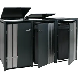 Proregal Mülltonnenverkleidung 122 x 200 x 84 cm anthrazit