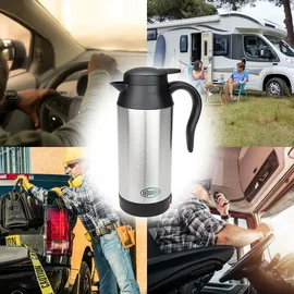 Heyner Reisewasserkocher 750 ml Silber