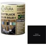 Contura Bootslack Farbig GLÄNZEND Yacht- Buntlack Metall Holz GFK Holzlack Boot Farblos (Schwarz - RAL9005 Analog, 500ml.)