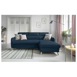 miuform Ecksofa mit Schlaffunktion Sweet Harmony ¦ blau ¦ Maße (cm): B: 228 H: 95