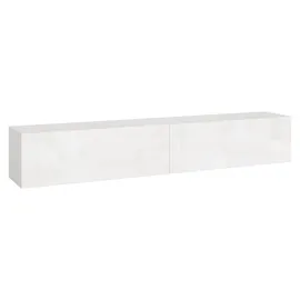 [en.casa] Evaton TV-Lowboard 180 x 32 x 30 cm Weiß Spanplatte