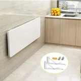 CHEMYO Wandklapptisch, Wandklapptisch, Esstisch, Computertisch, Arbeitstisch, Wandtisch, Küchentisch, Balkontisch, Eckschreibtisch, Bürotisch, Arbeitstisch, Weiß (120 x 30 cm/47 x 12 Zoll)