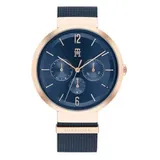 Tommy Hilfiger für Damen. 1782541 Analoguhr Marine Stahl (OSFA), Lässig, Armbänder, Rostfreier Stahl