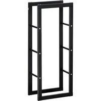 Homcom Kaminholzständer 40 x 25 x 100 schwarz