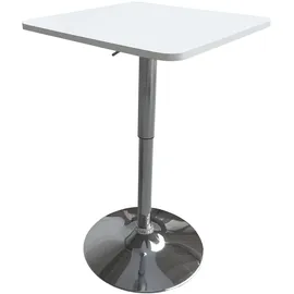Happy Garden Quadratischer Bartisch 60 x 60 x 110 cm Weiß