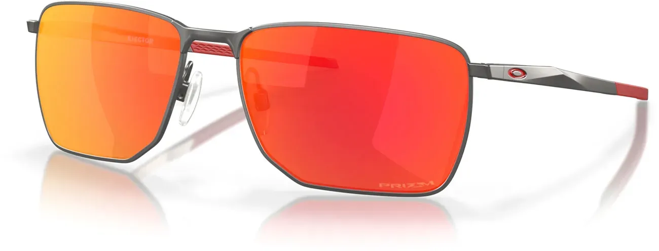 Oakley Ejector Ruby, Sonnenbrille - Matt Grau/Rot Orange/Rot-Verspiegelt