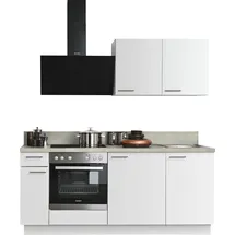 kochstation Küchenzeile KS-Scafa 200 cm weiß
