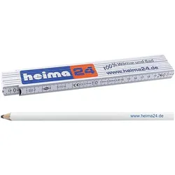 heima24-Handwerker-Set: Qualitäts-Holzgliedermaßstab 2 m & Handwerker-Bleistift mit Allesschreibermine