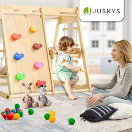 Juskys Klettergerüst Mini für Kinder Holz Natur