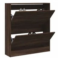 VidaXL Schuhschrank Braun Eichen-Optik 80x21x87,5 cm Holzwerkstoff