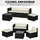 Yaheetech 5er-Loungeset Rattan schwarz/beige